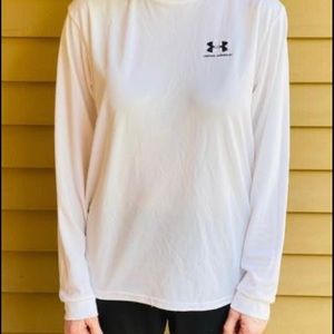 Under Armour Heat Gear Men’s Shirt Size S, oversized , white